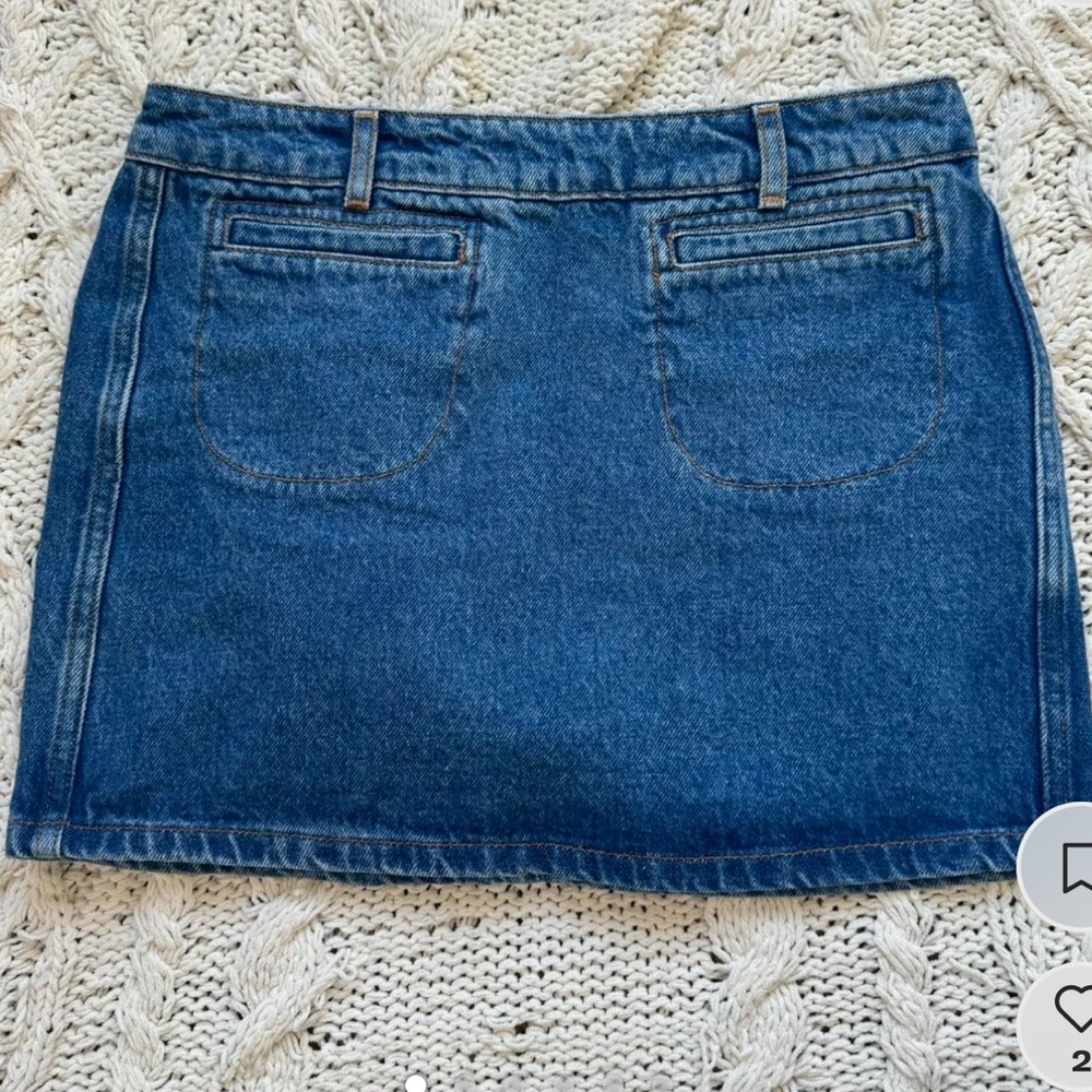 Rouje Blue Denim Mini Skirt